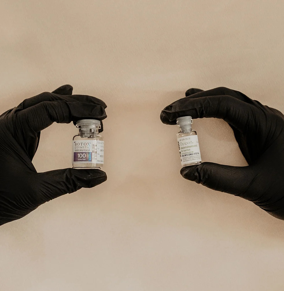 Photo of BOTOX® and Dysport® vials