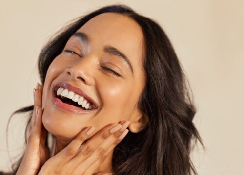 Photo of a woman with glowing skin after SKINVIVE® treatments