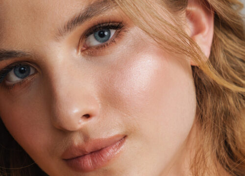 Photo of a woman with glowing skin