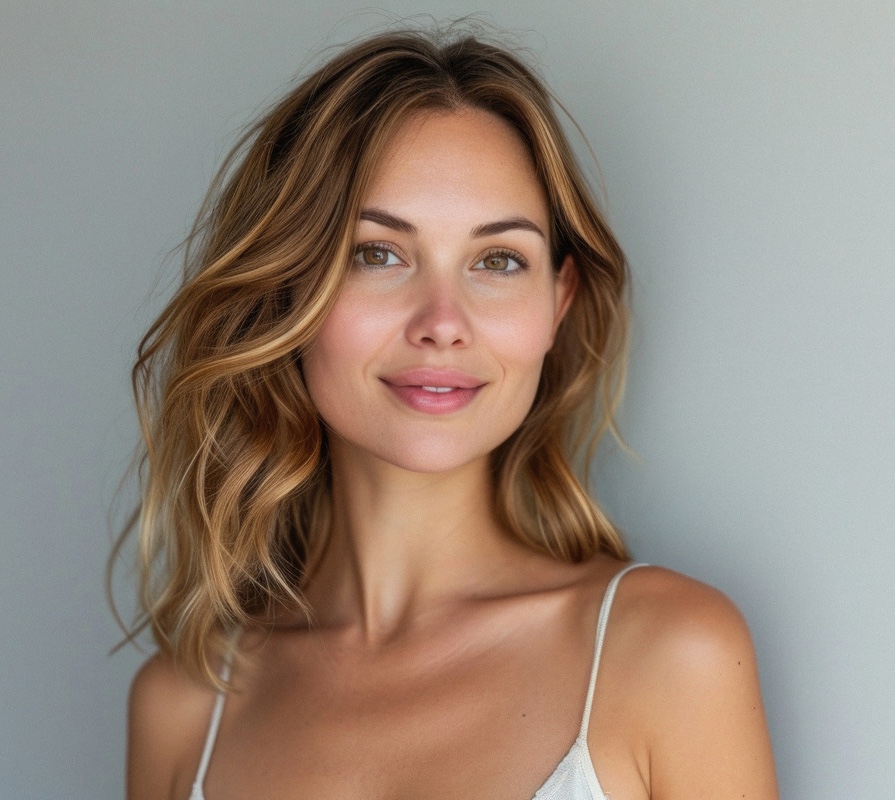 Photo of a woman with youthful skin after Sculptra® treatments